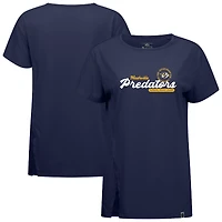 Women's Levelwear  Navy Nashville Predators Influx Monument T-Shirt