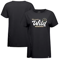 Women's Levelwear  Black Minnesota Wild Influx Monument T-Shirt
