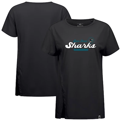 Women's Levelwear  Black San Jose Sharks Influx Monument T-Shirt