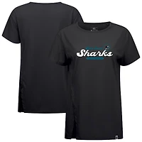 Women's Levelwear  Black San Jose Sharks Influx Monument T-Shirt