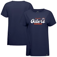 Women's Levelwear  Navy Edmonton Oilers Influx Monument T-Shirt