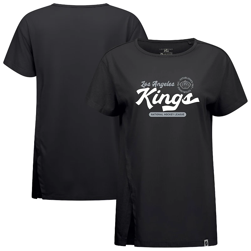 Women's Levelwear Black Los Angeles Kings Influx Monument T-Shirt