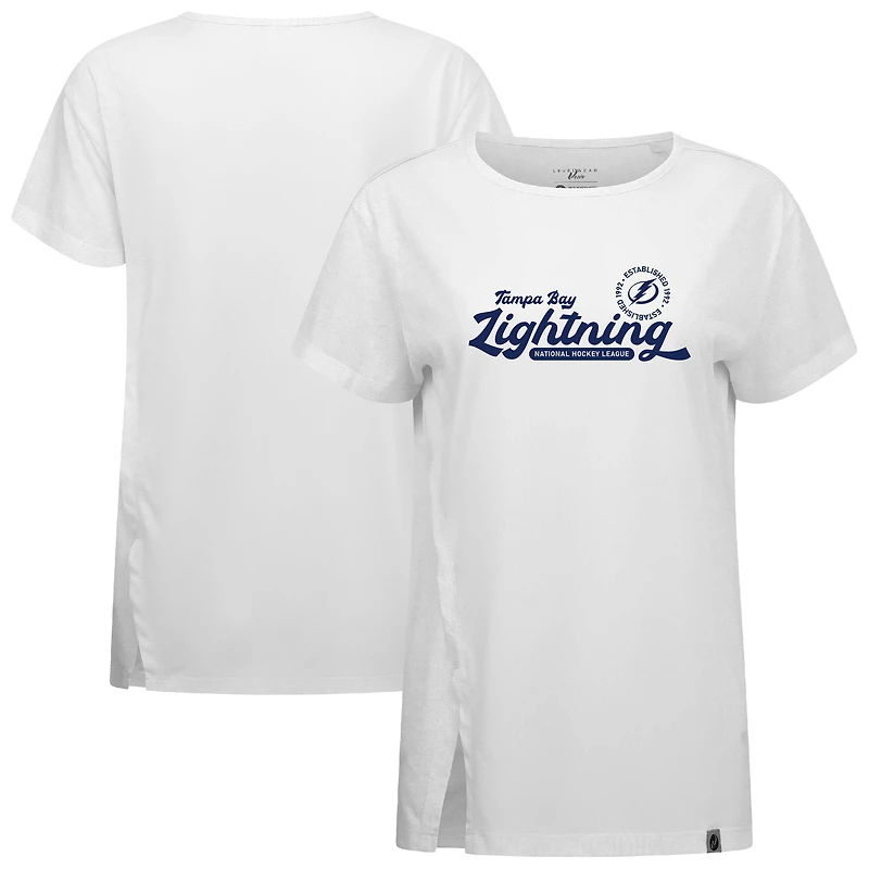 Women's Levelwear White Tampa Bay Lightning Influx Monument T-Shirt