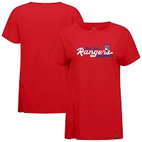 Women's Levelwear  Red New York Rangers Influx Monument T-Shirt