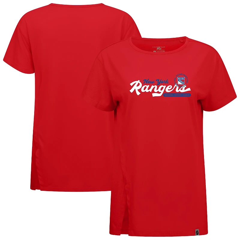 Women's Levelwear Red New York Rangers Influx Monument T-Shirt