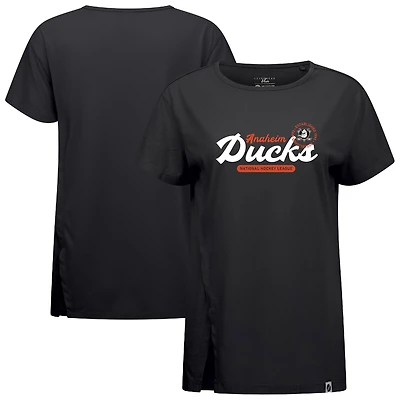 Women's Levelwear  Black Anaheim Ducks Influx Monument T-Shirt
