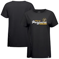 Women's Levelwear  Black Pittsburgh Penguins Influx Monument T-Shirt