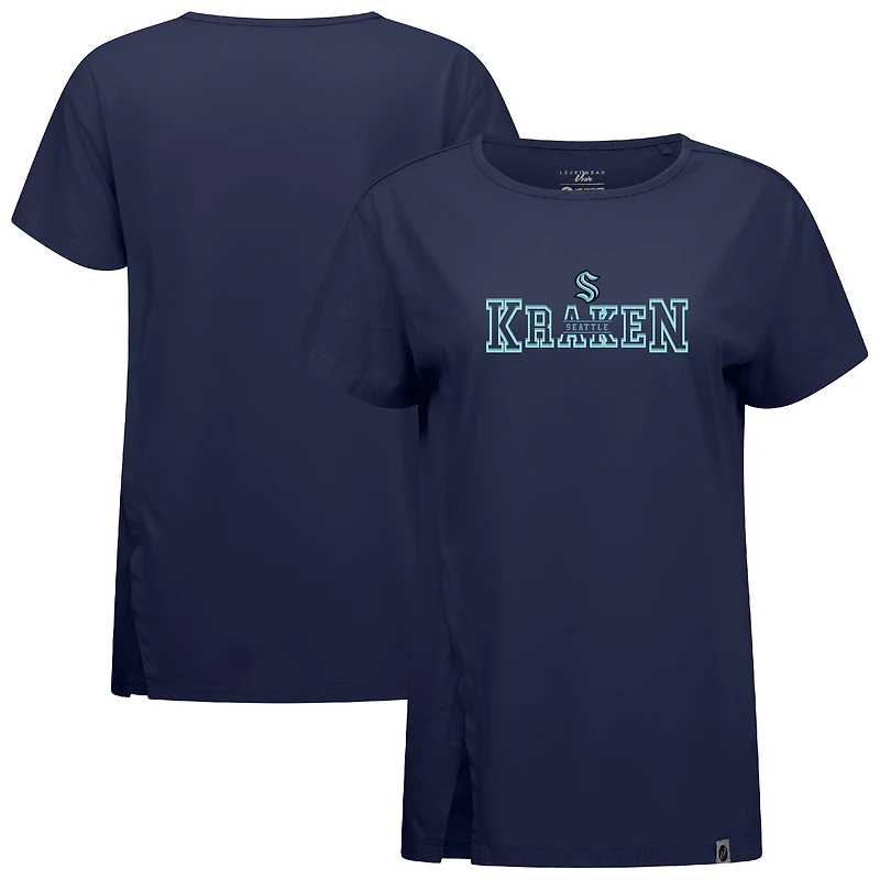 Women's Levelwear Deep Sea Blue Seattle Kraken Influx Journey T-Shirt