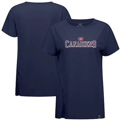 Women's Levelwear  Navy Montreal Canadiens Influx Journey T-Shirt