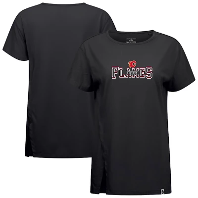 Women's Levelwear  Black Calgary Flames Influx Journey T-Shirt