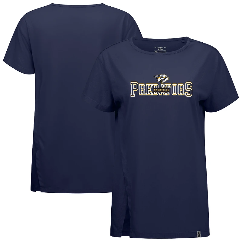 Women's Levelwear Navy Nashville Predators Influx Journey T-Shirt