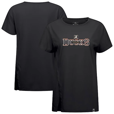 Women's Levelwear  Black Anaheim Ducks Influx Journey T-Shirt