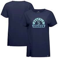 Women's Levelwear  Deep Sea Blue Seattle Kraken Influx Banner Arch T-Shirt