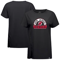 Women's Levelwear  Black New Jersey Devils Influx Banner Arch T-Shirt