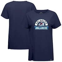 Women's Levelwear  Navy Colorado Avalanche Influx Banner Arch T-Shirt