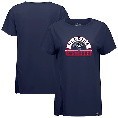 Women's Levelwear  Navy Florida Panthers Influx Banner Arch T-Shirt