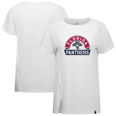 Women's Levelwear  White Florida Panthers Influx Banner Arch T-Shirt
