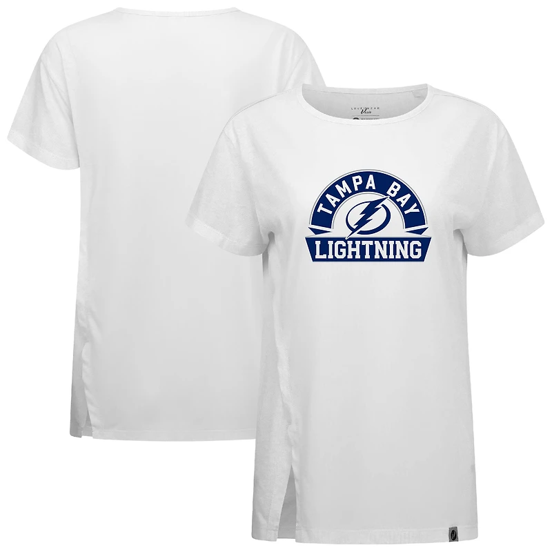Women's Levelwear White Tampa Bay Lightning Influx Banner Arch T-Shirt