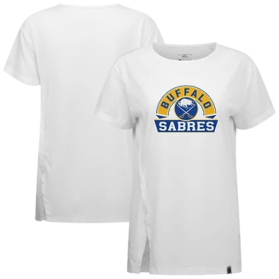 Women's Levelwear  White Buffalo Sabres Influx Banner Arch T-Shirt