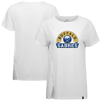Women's Levelwear  White Buffalo Sabres Influx Banner Arch T-Shirt