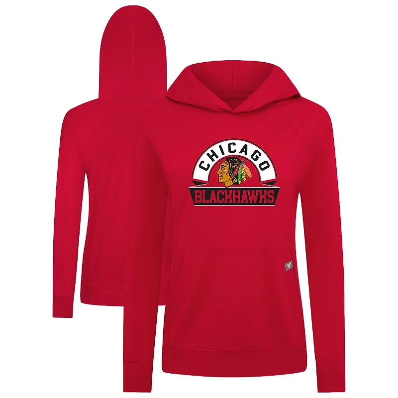 Women's Levelwear Chicago Blackhawks Relay Banner Arch Pullover Hoodie