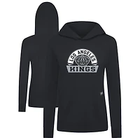 Women's Levelwear Black Los Angeles Kings Relay Banner Arch Pullover Hoodie