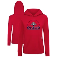 Women's Levelwear Red Florida Panthers Relay Banner Arch Pullover Hoodie