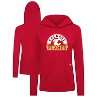 Women's Levelwear Calgary Flames Relay Banner Arch Pullover Hoodie
