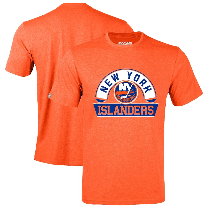 Men's Levelwear Heather Orange New York Islanders Richmond Banner Arch T-Shirt