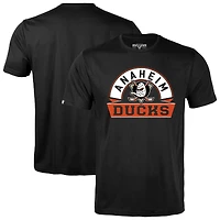 Men's Levelwear Black Anaheim Ducks Richmond Banner Arch T-Shirt