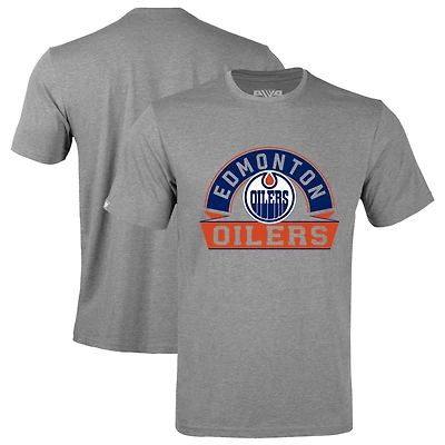 Men's Levelwear Gray Edmonton Oilers Richmond Banner Arch T-Shirt