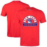 Men's Levelwear Red New York Rangers Richmond Banner Arch T-Shirt