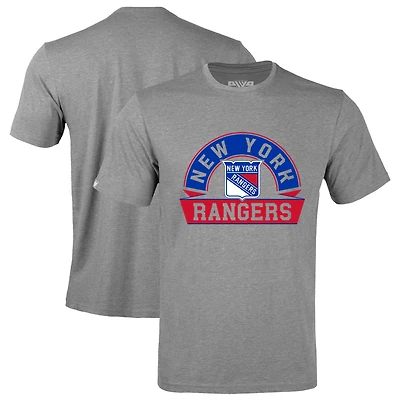 Men's Levelwear Gray New York Rangers Richmond Banner Arch T-Shirt