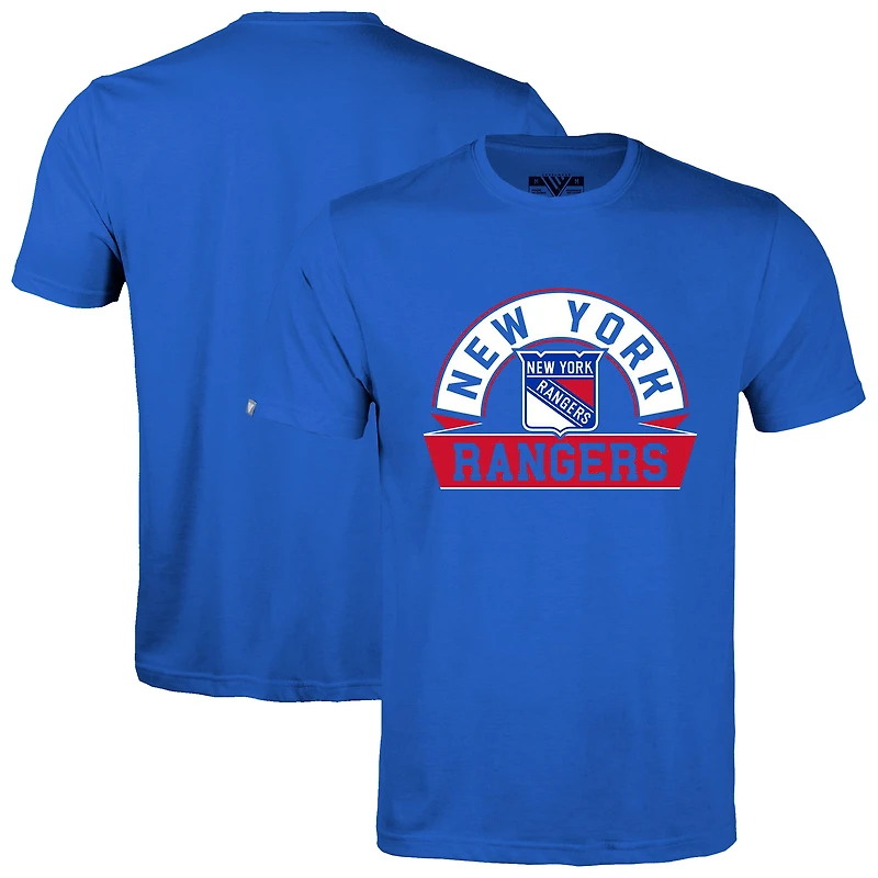 Men's Levelwear Royal New York Rangers Richmond Banner Arch T-Shirt