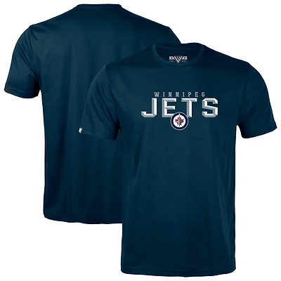 Men's Levelwear Navy Winnipeg Jets Richmond Carve T-Shirt