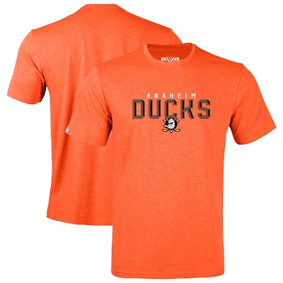 Men's Levelwear Heather Orange Anaheim Ducks Richmond Carve T-Shirt