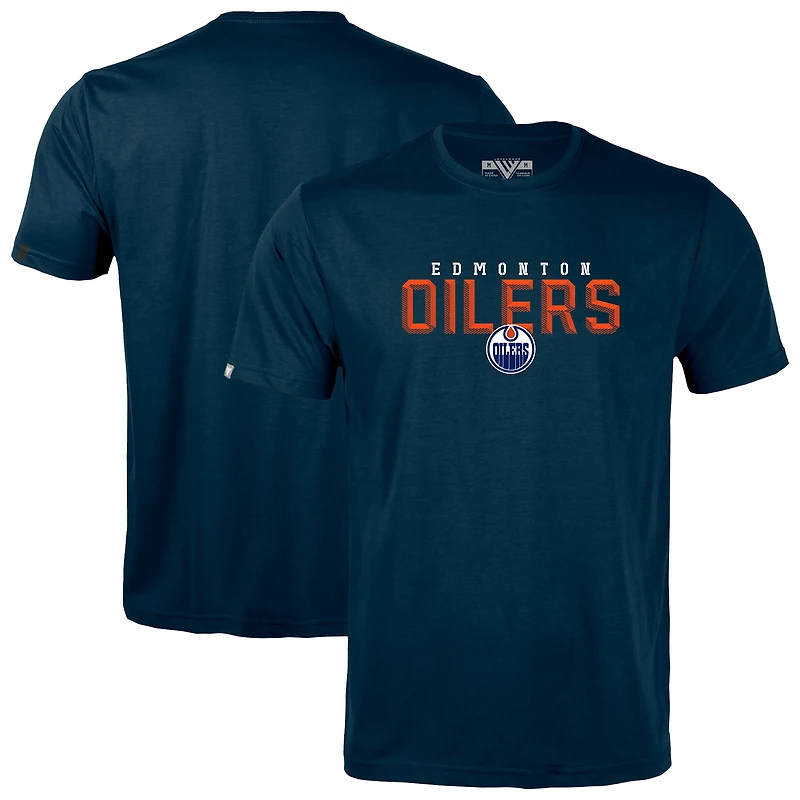 Men's Levelwear Navy Edmonton Oilers Richmond Carve T-Shirt