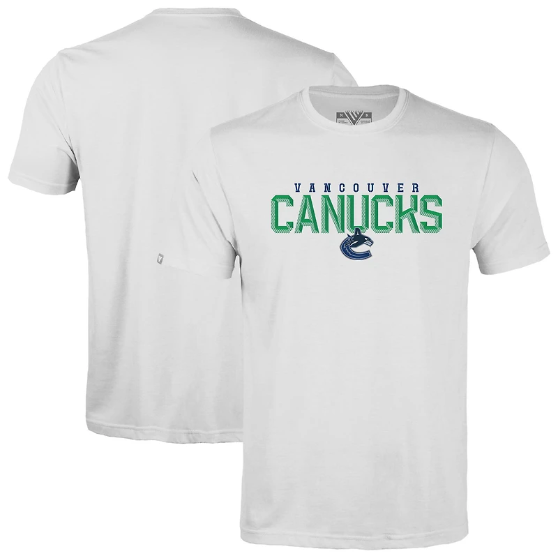 Men's Levelwear White Vancouver Canucks Richmond Carve T-Shirt