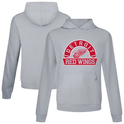 Men's Levelwear Red Detroit Wings Relay Banner Arch Pullover Hoodie
