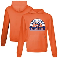 Men's Levelwear Orange New York Islanders Relay Banner Arch Pullover Hoodie