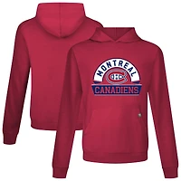 Men's Levelwear Red Montreal Canadiens Relay Banner Arch Pullover Hoodie