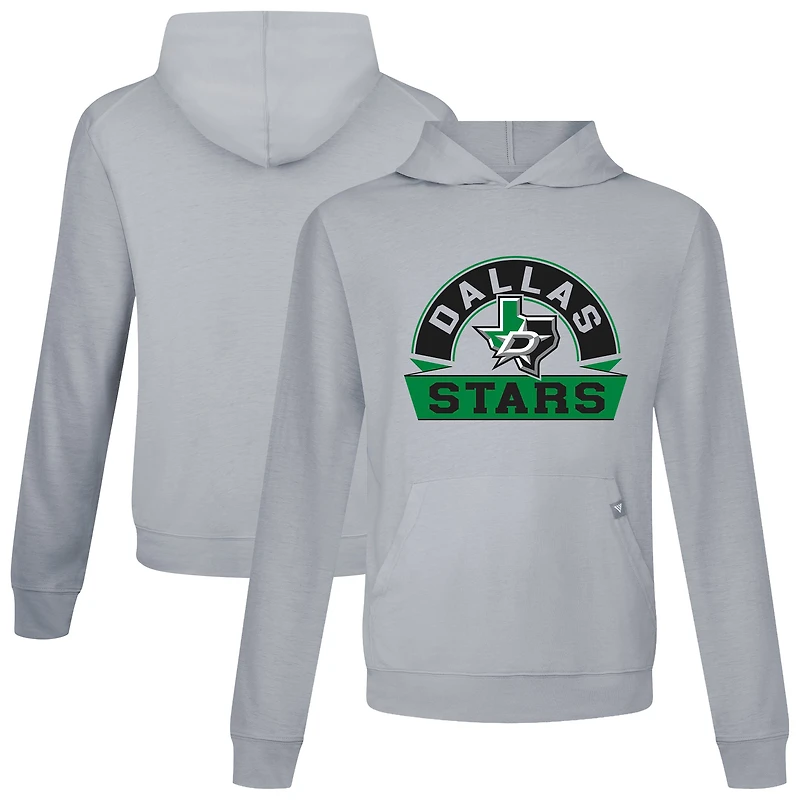 Men's Levelwear Gray Dallas Stars Relay Banner Arch Pullover Hoodie