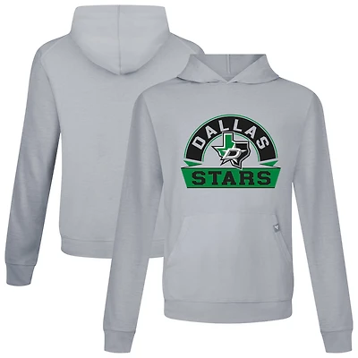 Men's Levelwear Gray Dallas Stars Relay Banner Arch Pullover Hoodie