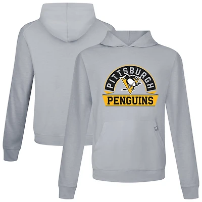 Men's Levelwear Pittsburgh Penguins Relay Banner Arch Pullover Hoodie