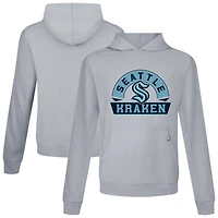Men's Levelwear Gray Seattle Kraken Relay Banner Arch Pullover Hoodie
