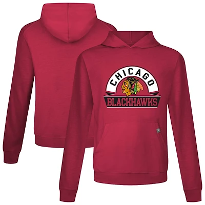 Men's Levelwear Chicago Blackhawks Relay Banner Arch Pullover Hoodie
