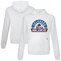 Men's Levelwear White Colorado Avalanche Relay Banner Arch Pullover Hoodie