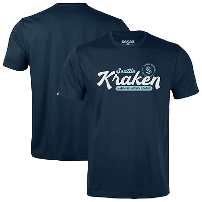 Youth Levelwear  Navy Seattle Kraken Little Richmond Monument T-Shirt