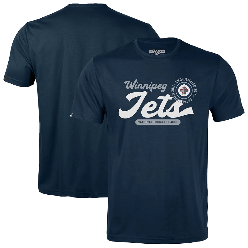Youth Levelwear  Navy Winnipeg Jets Little Richmond Monument T-Shirt