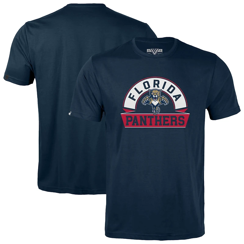 Youth Levelwear  Navy Florida Panthers Little Richmond Banner Arch T-Shirt